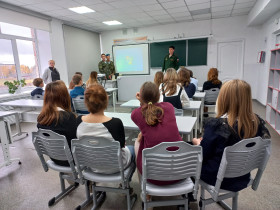 Встреча с курсантами Тюменского военного училища.